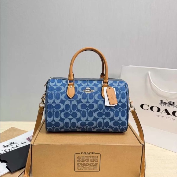 Coach Handbags - Coach Monogram Large Rowan Denim Bag NWT🎽👌